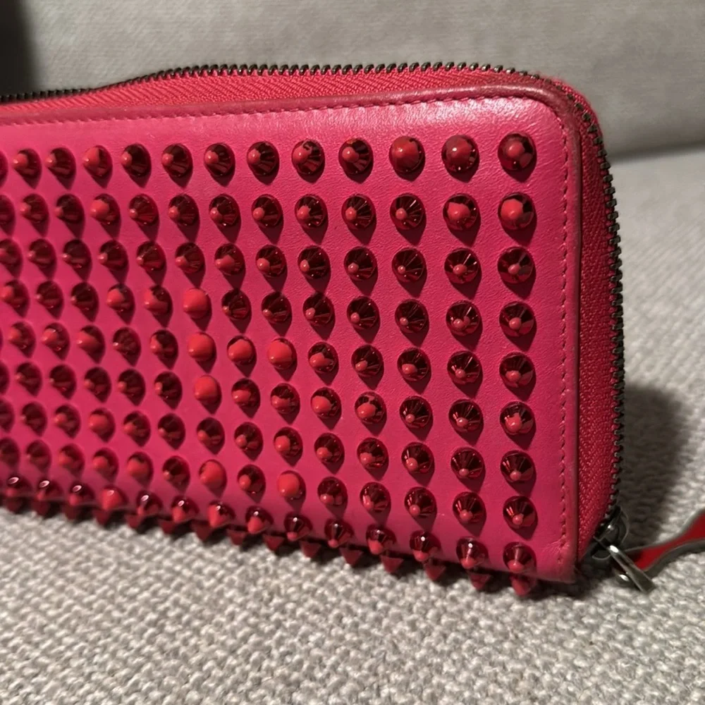 Christian Louboutin Authentic Pink Studded Women's Wallet
